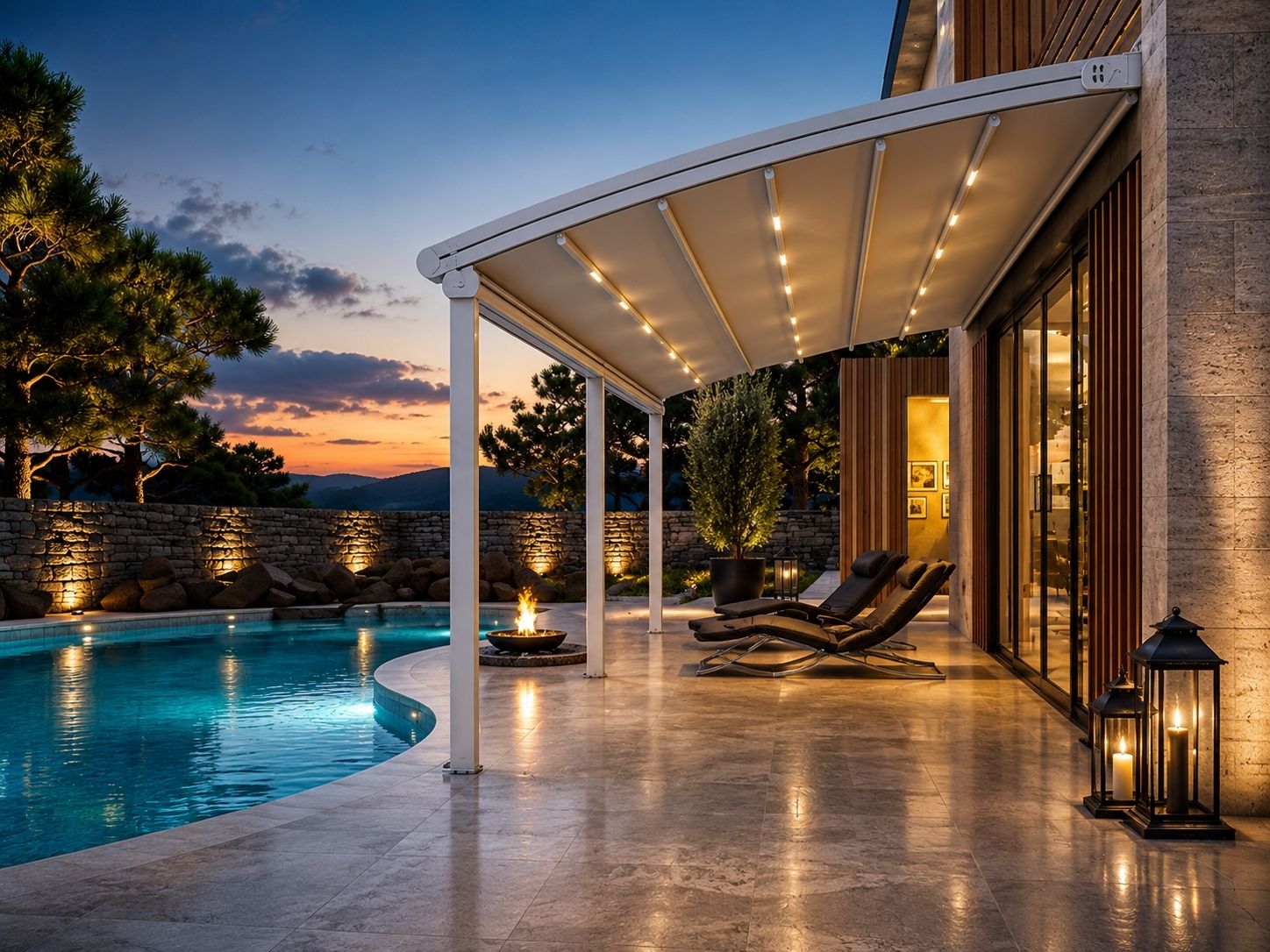Pergola detay görünümü